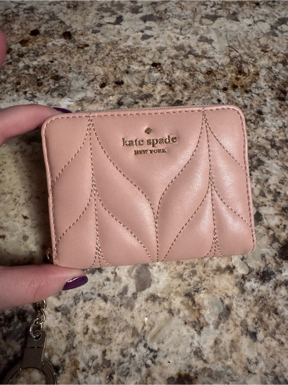 kate spade Pink Quilted Leather Wallet